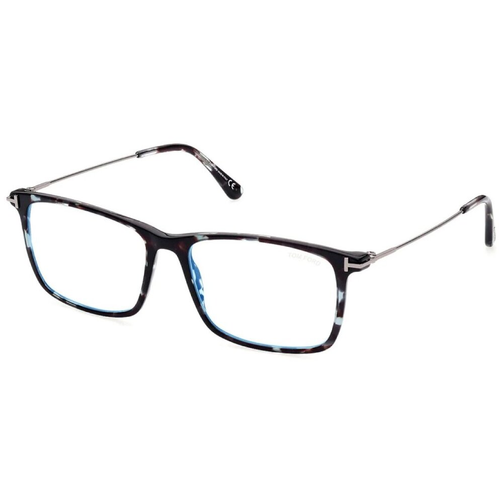 NEW TOM FORD FT5758-B/S 055 EYEGLASSES TF5758-B 055 DARK HAVANA MEN SQUARE EYEWE